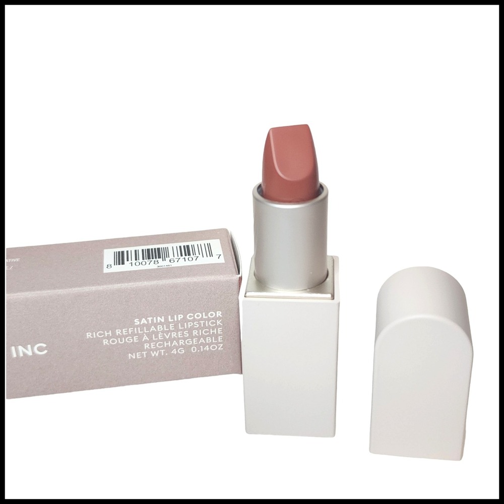 Rose Inc Satin Lip Color Rich Refillable Lipstick GRACEFUL Golden Brown Full